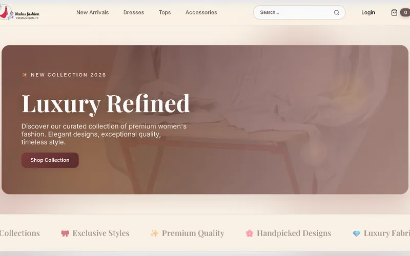 Nadus Fashion website preview